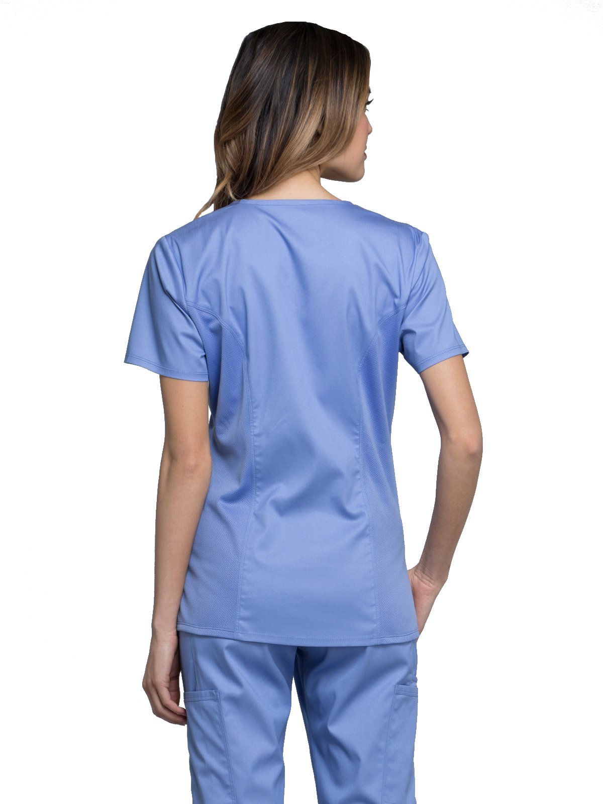 Cherokee Luxe Sport CK670 V-Neck Top Ciel XX-Small