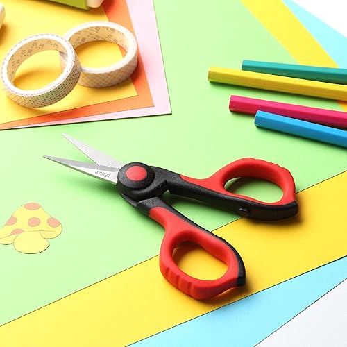 Miniatura 6 de LIVINGO Tijeras pequeñas y afiladas de 4.5 pulgadas, punta puntiaguda con detalle preciso, tijeras de acero inoxidable para cortar tela, hilo de