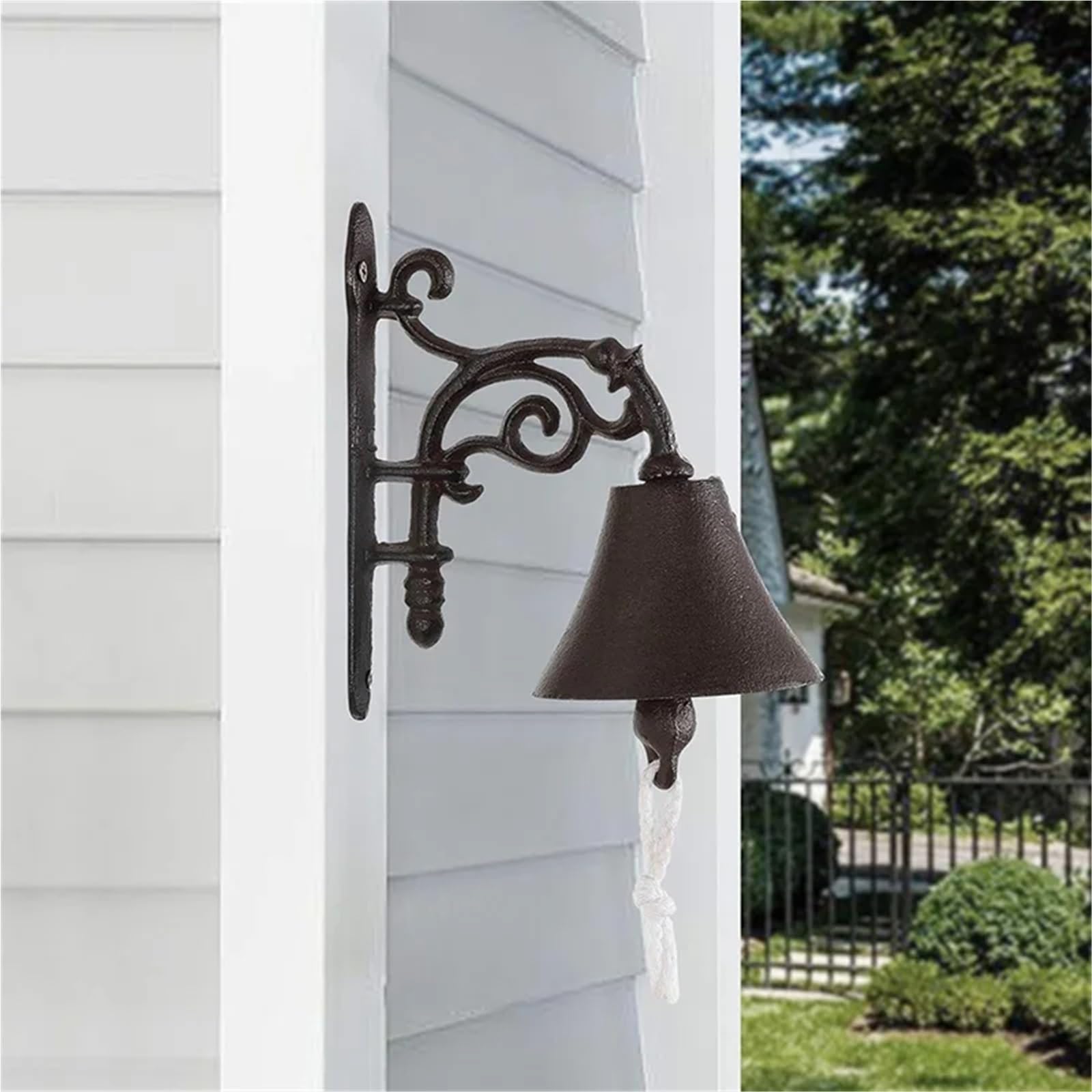 Campana de cena al aire libre montada en la pared hierro fundido para Decoración | Puerta de metal for campanas decorativas exteriores de casa de campo