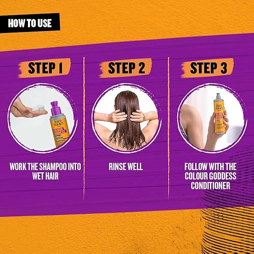 Miniatura 7 de TIGI Bed Head COLOUR GODDESS CHAMPÚ PARA CABELLOS COLORADOS 3.38 fl oz (Paquete de 2)