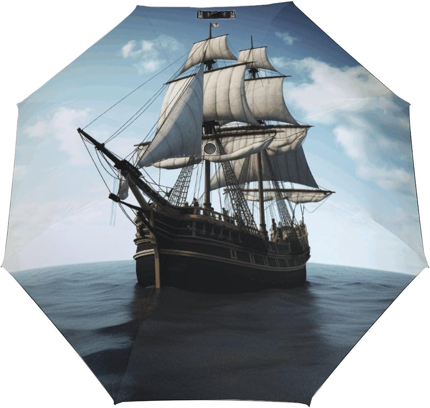 Folding Small Sun Umbrella Old Sailing Ship Windproof Travel Umbrella Lightweight Small And Compact Suit for Pocket