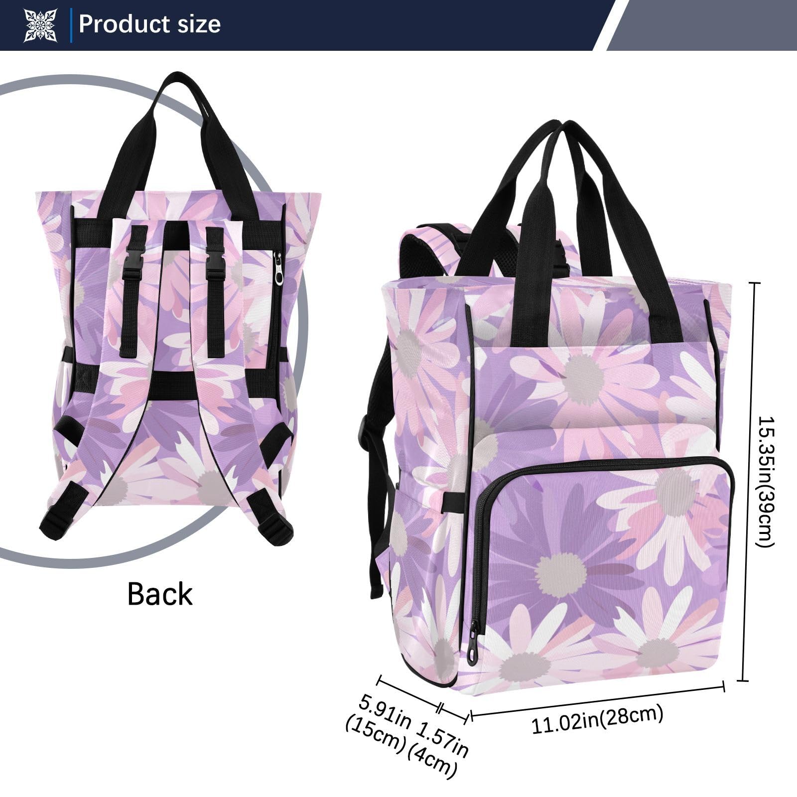 Bolsas de bebé para mamá suaves flores de lavanda pastel
