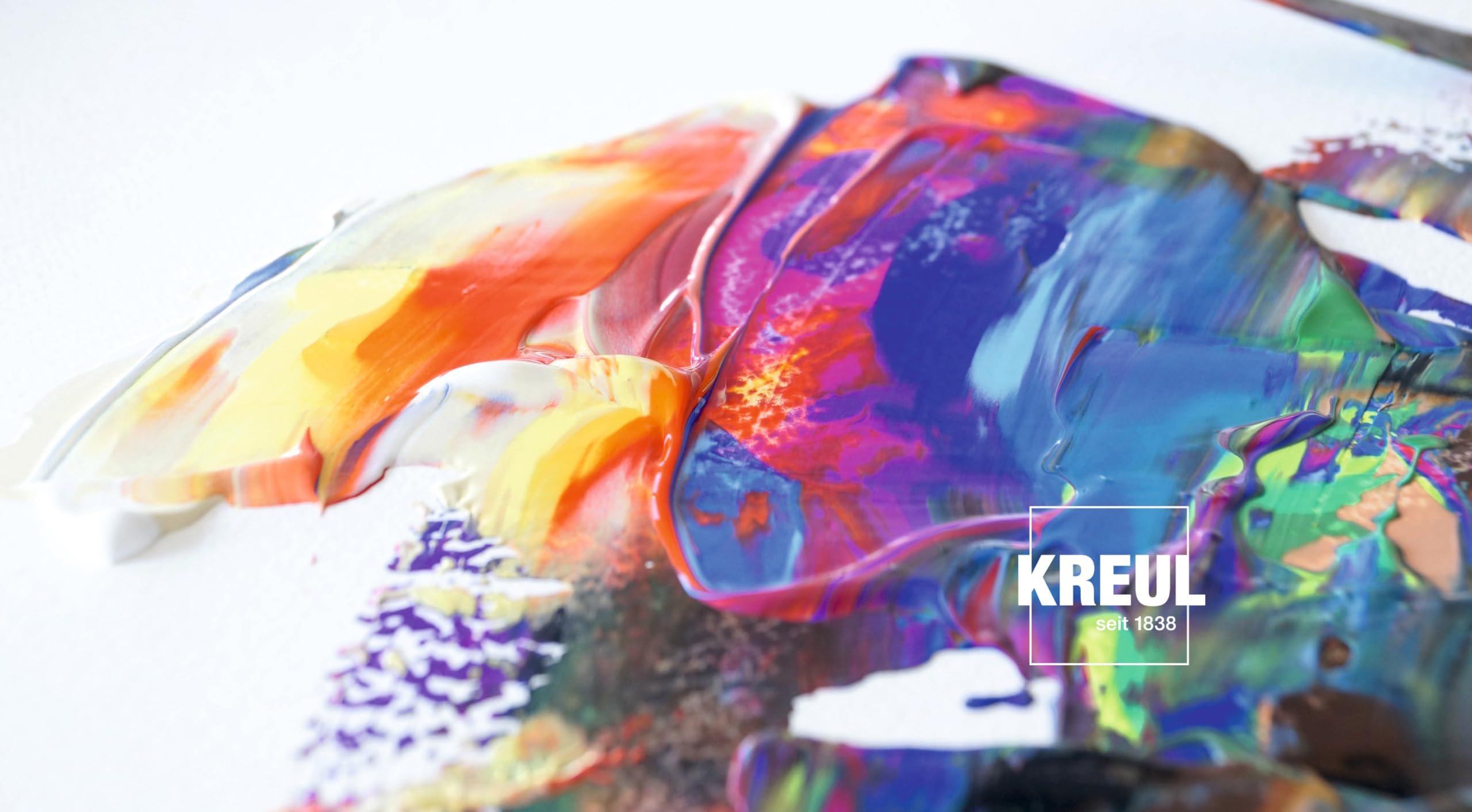 KREUL 35604-84173 - Solo Goya Acrylic Set avec 32 Couleurs en Tubes de 20 ML y Compris 100 ML en Blanc, Peinture Acrylique crémeuse de qualité étude, à Base d'eau, séchage Mat, résistant à l'eau