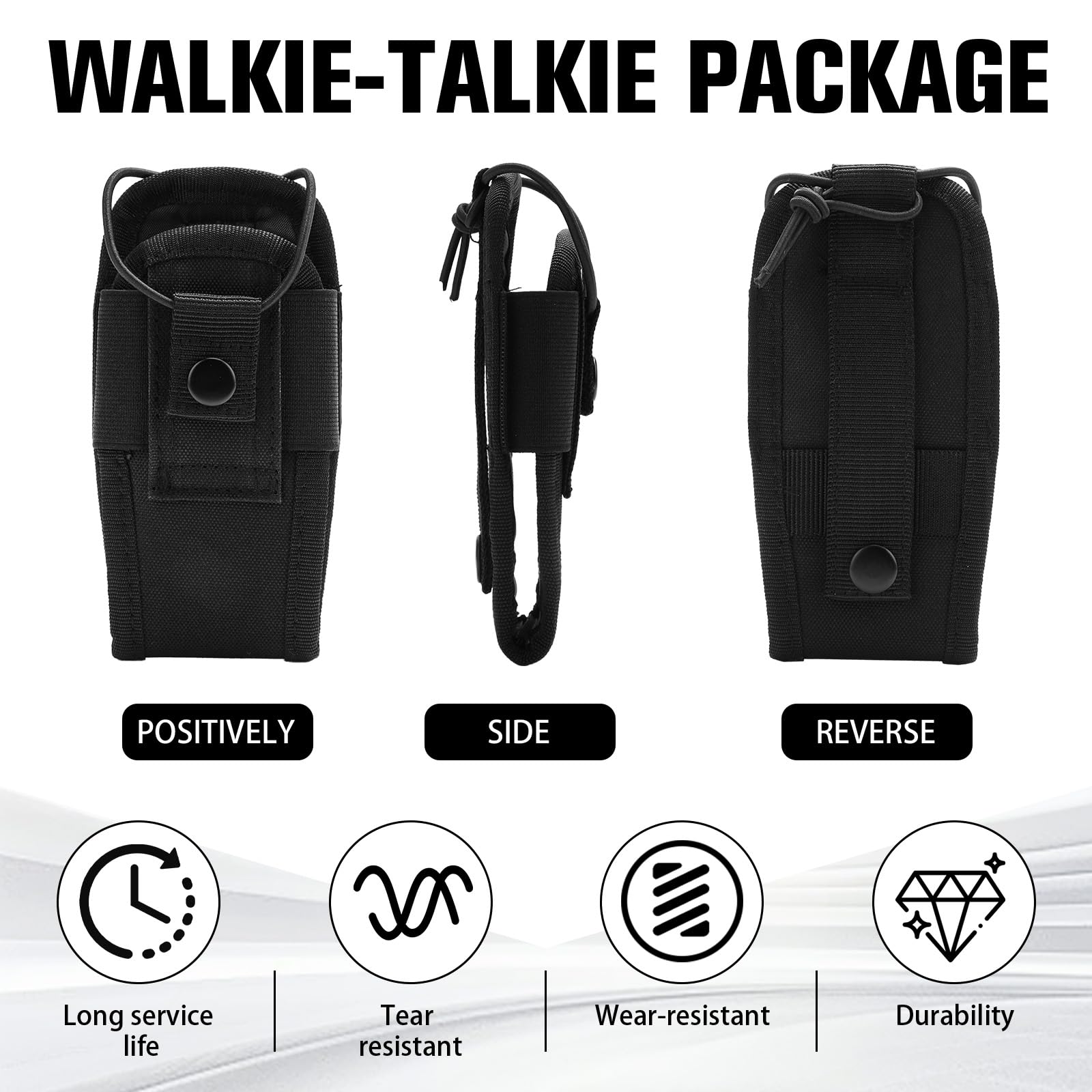 Porta Radio Cinturone Custodia Walkie Talkie Tattica Fondina Multifunzionale