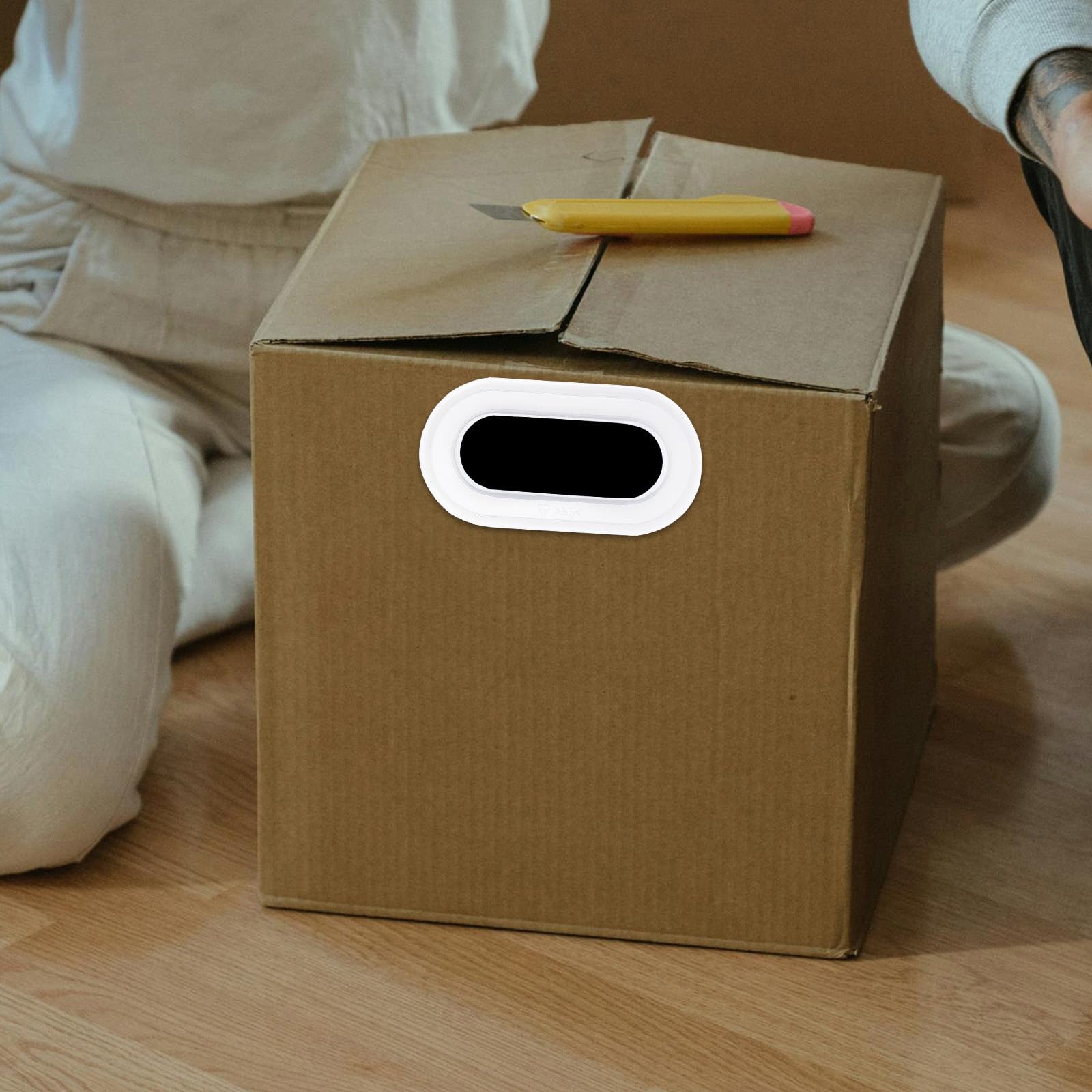 STOBAZA 10pièces Poignées Plastique pour Cartons Poignée de Transport Robuste pour Boîtes Carton Ondulé Accessoires de Prise pour Déménagement et Manutention Facile
