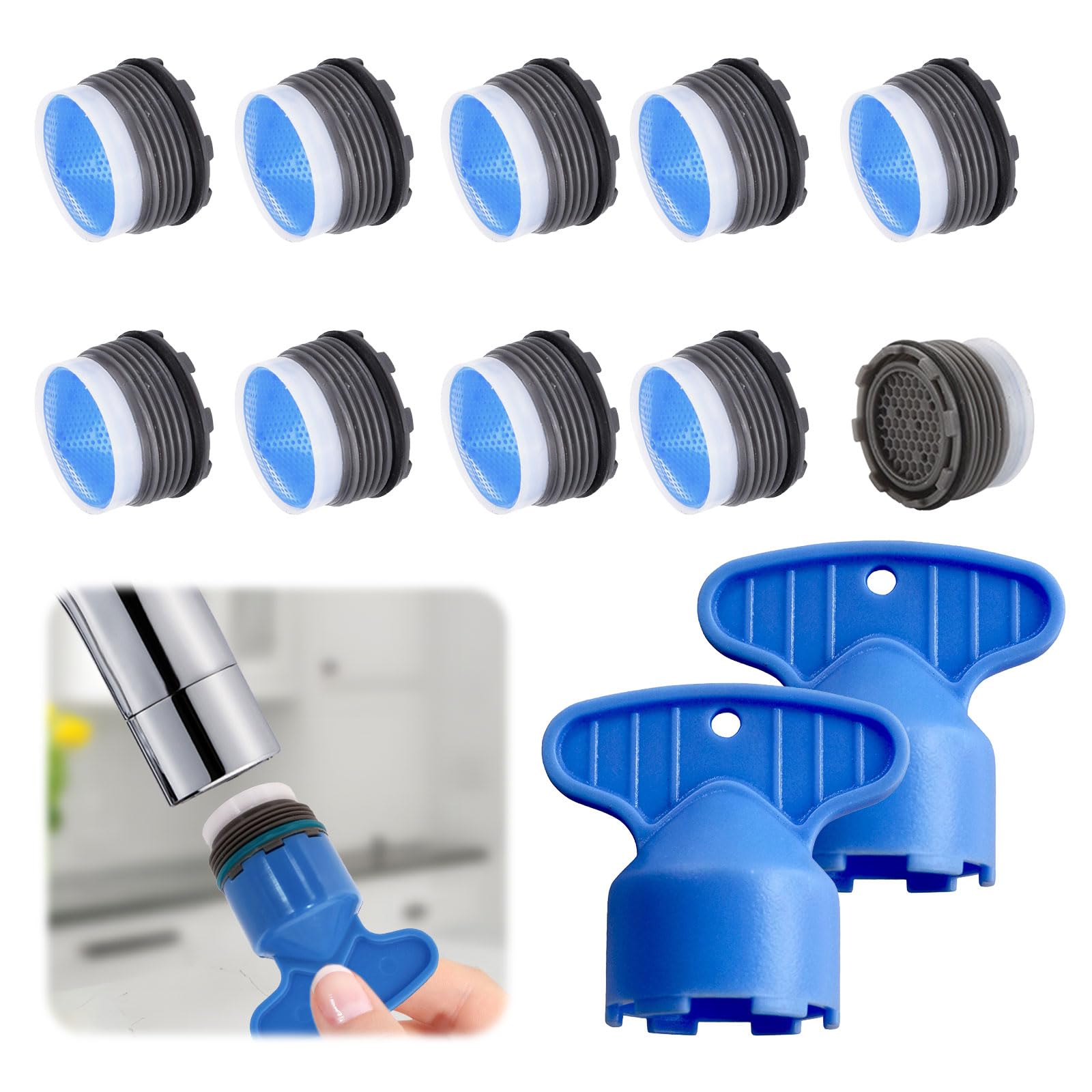 10er-Pack Wasserhahnbelüfter Mit Dichtungen - Spar-Perlatoren Für Bad & Küche