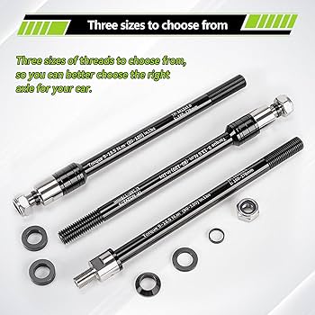 YUETTYY Bike Trailer Thru Axle Adapter,Adjustable Shaft Length