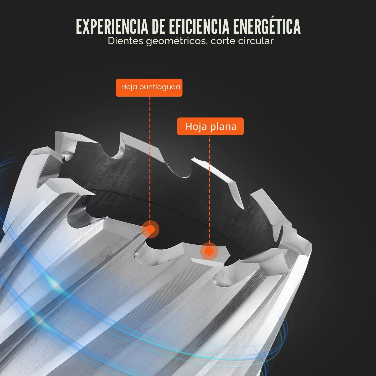 VEVOR Juego de Brocas de Núcleo 6 Piezas Cortador Anular Accesorios Universales Diámetro 25-50,8 mm Profundidad de Perforación 2"/50,8 mm HSS Accesorios de Taladro Magnético de Acero Alta Velocidad