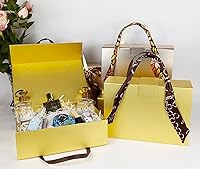 Vista 6 de Joyscoop Caja de Regalo Dorada - Paquete de 5 Cajas de Regalo de 11 x 7.6 x 3.5 Pulgadas con Tapas, Cajas de Regalo para Regalos, Propuesta de Dama