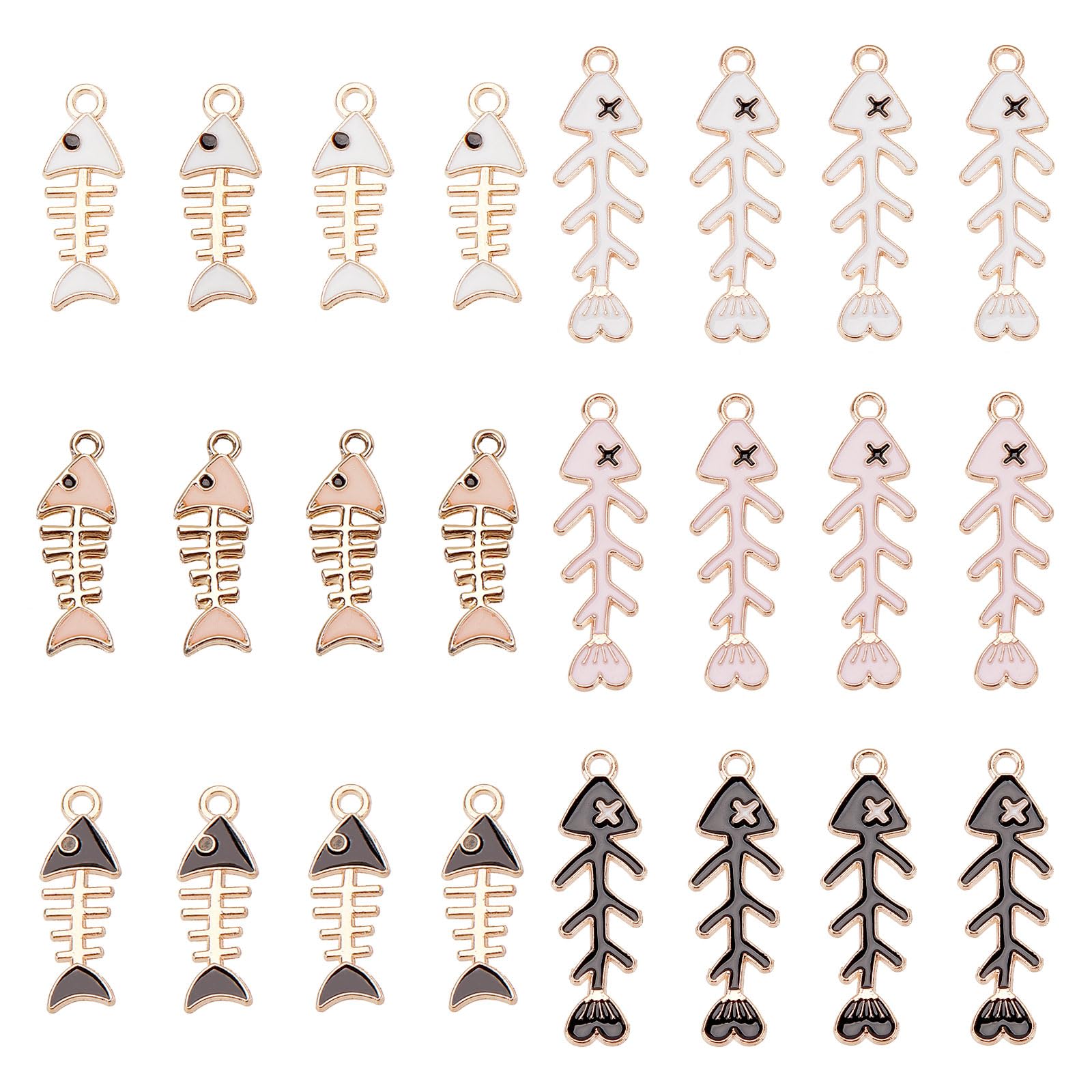 Breloques en arêtes de poisson colorées pour customiser vos accessoires et bijoux de plage