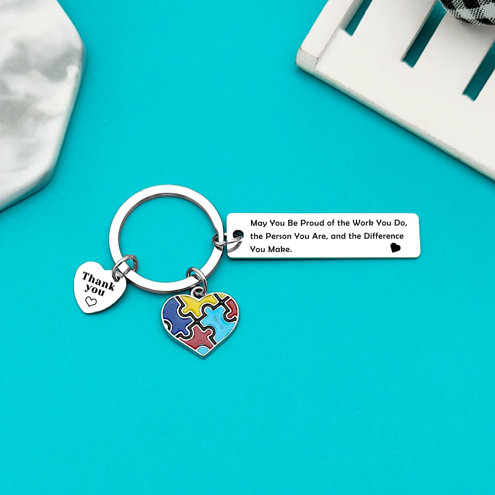 Ximalun 15 Pcs Autism Awareness Gifts Thank You Gifts for Autism Teacher Special Education Teacher Gifts ABA Therapist Appreciation Gifts SPED Teacher Gifts Autism Awareness Month Gifts - Image 4