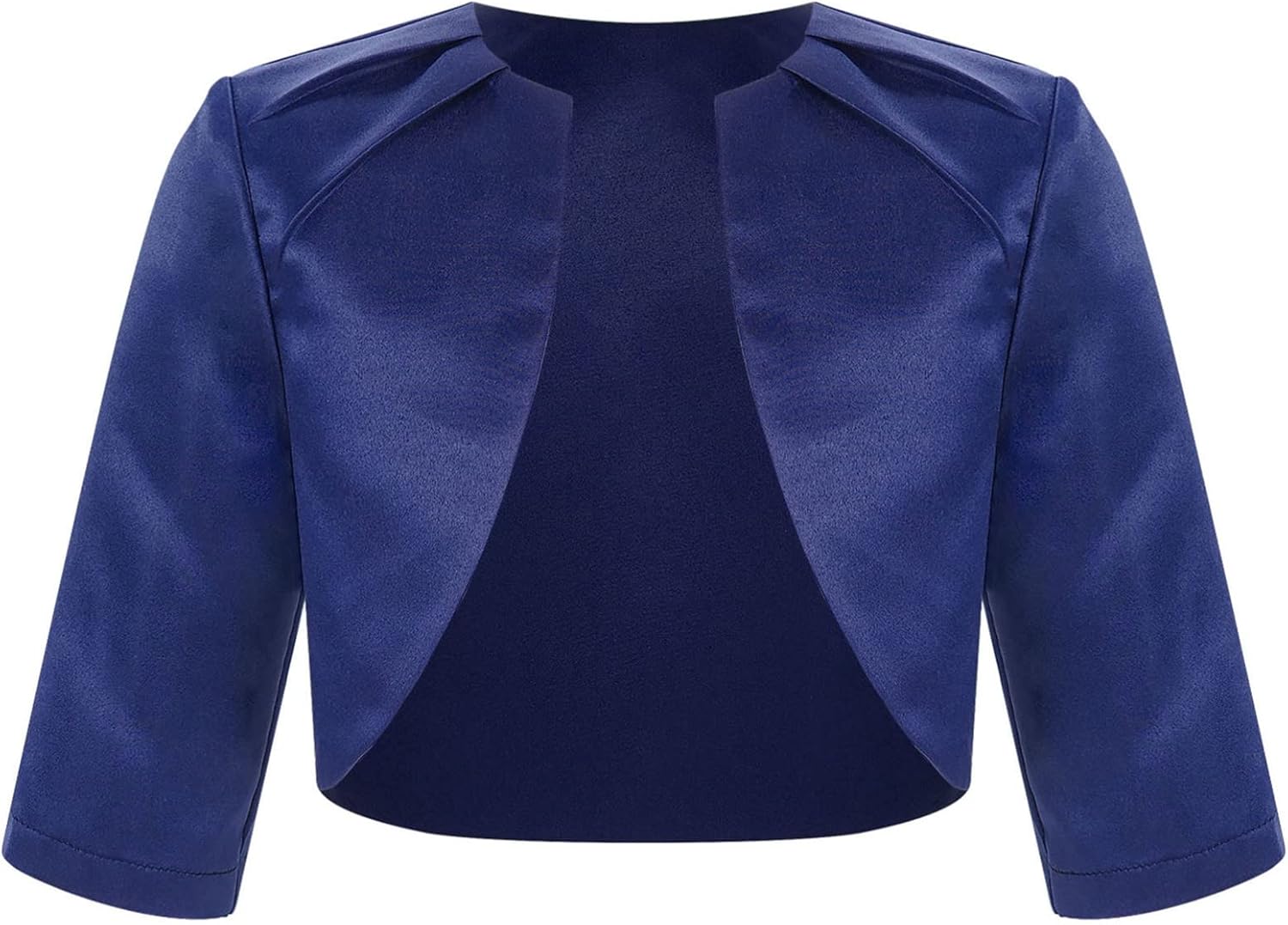 Bolero In Raso Per Bambina Con Spilla - Elegante Per Cerimonie, Battesimi E Matrimoni, Maniche Lunghe