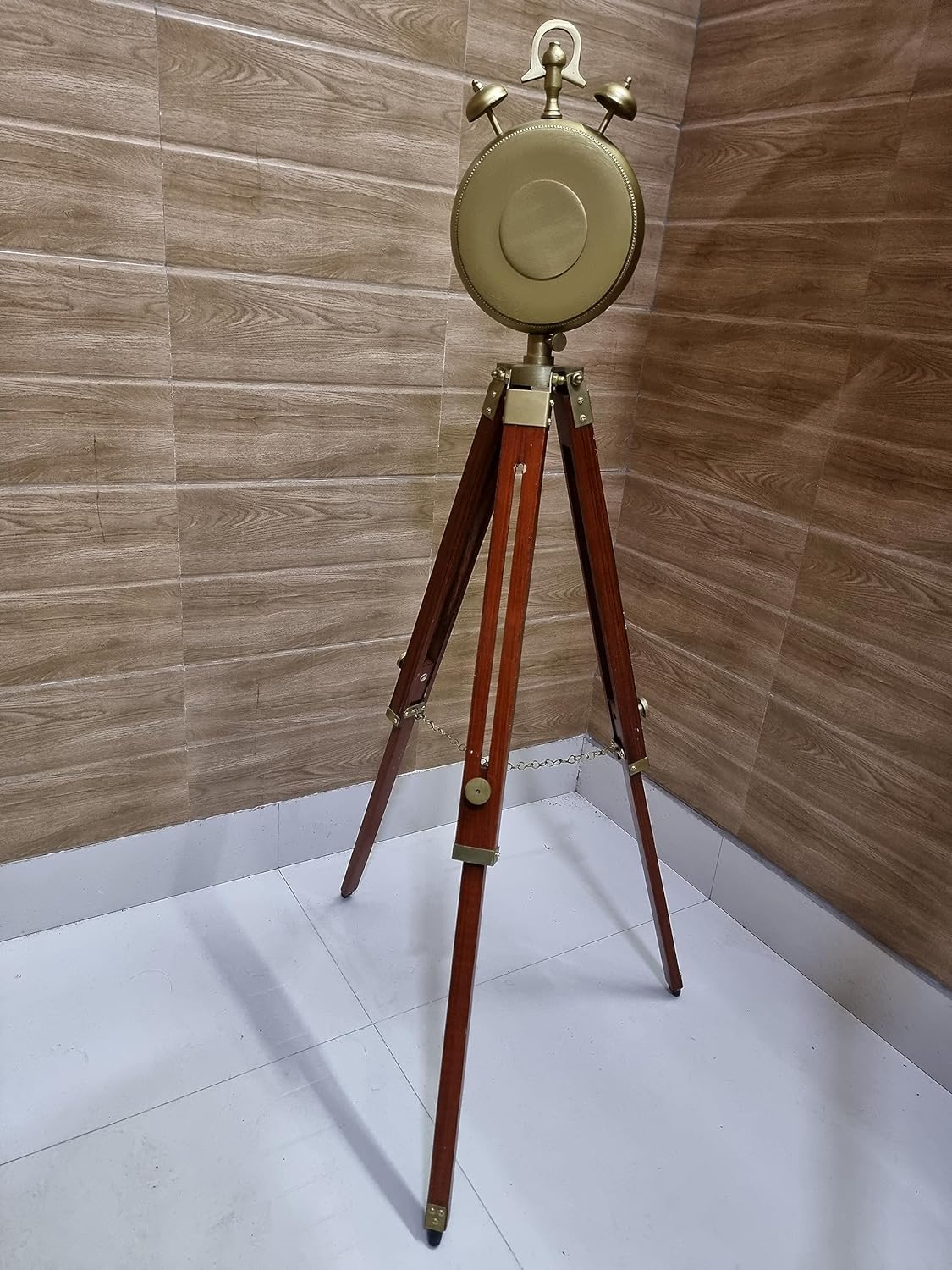 Moderne Standuhr, Vintage-Stil, Holzstativ, Standuhr, Eckständer, Schlafzimmer, Wohnzimmer, Bodenuhr, dekorative Uhr
