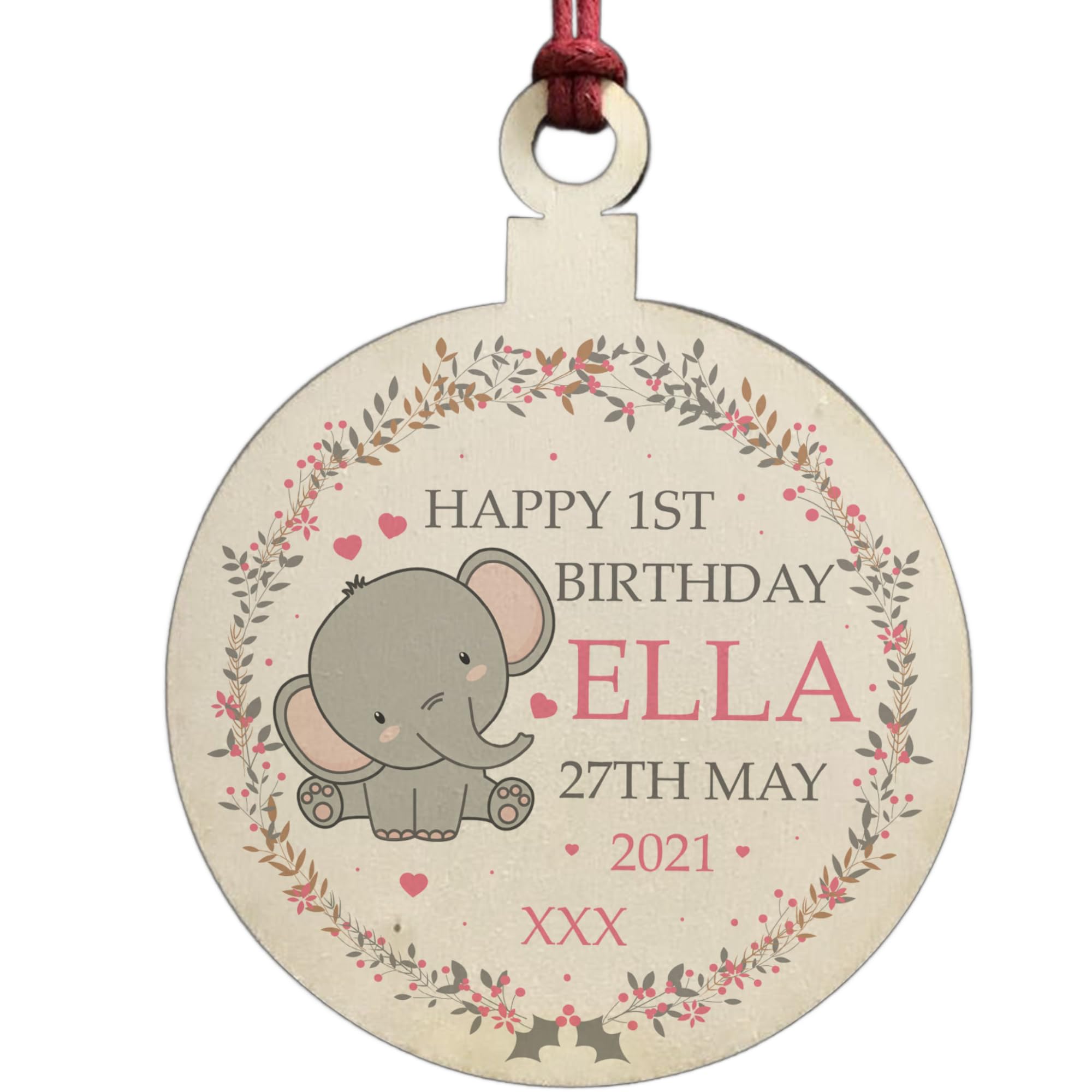 1st Birthday Gift For Daughter Personalised Hanging Decoration New Baby Gift Keepsake