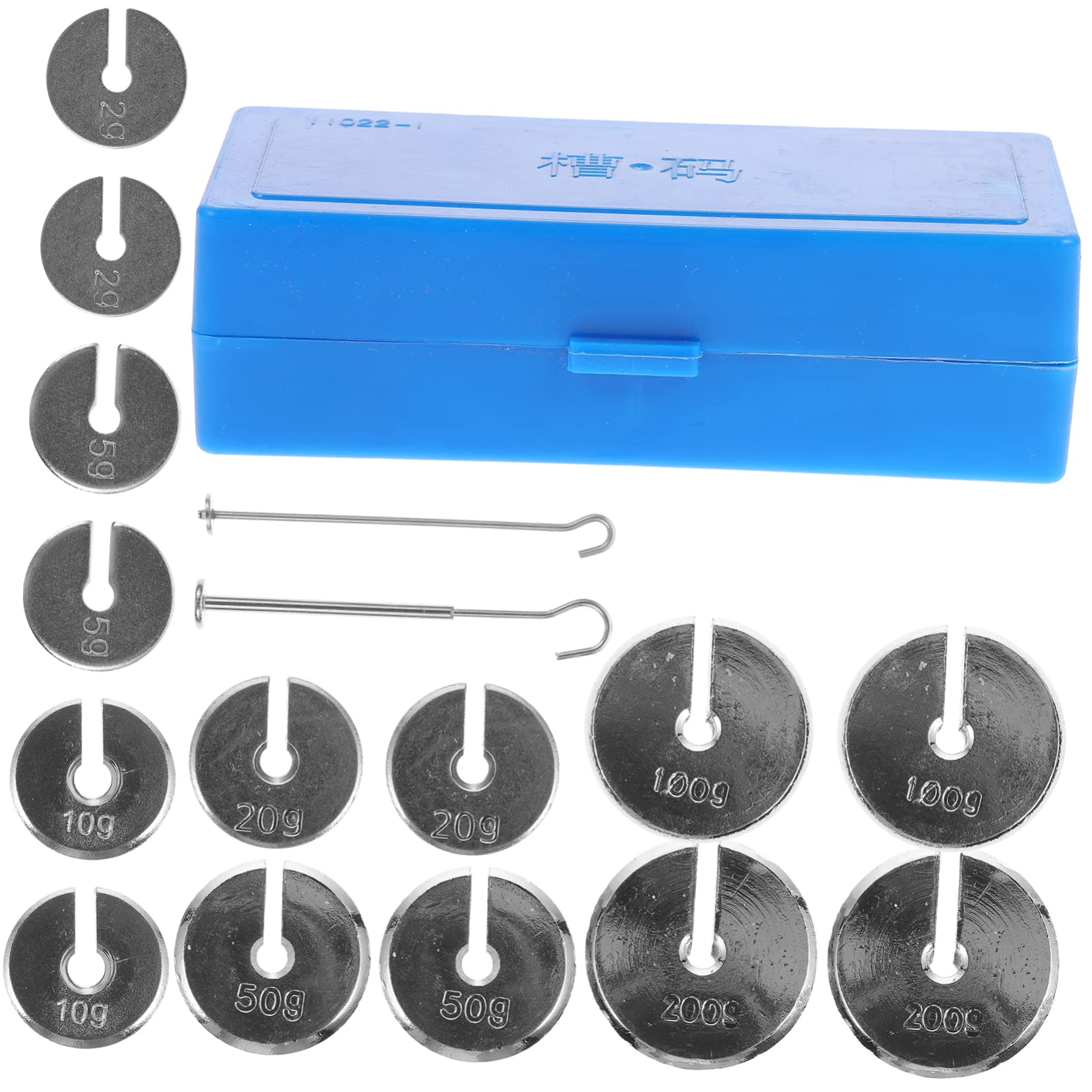 Cabilock 3 Juegos pesas ranuradas con colgador escala pesas ranuradas de laboratorio pesos de calibración gramos ranurada de acero para laboratorio ranurada de laboratorio