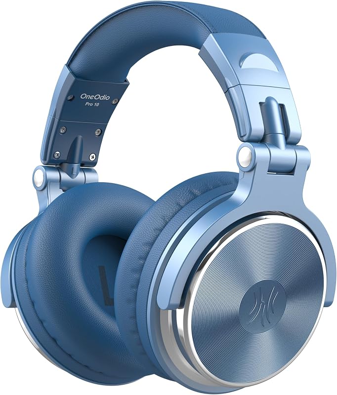 Wired DJ Hi-Res Over-Ear Headphones for PC, Keyboard Guitar - SB | headphone with 50mm drivers, dual 3.5mm and 6.35mm jacks for studio monitoring, recording, podcasting, mixing and DJ use.