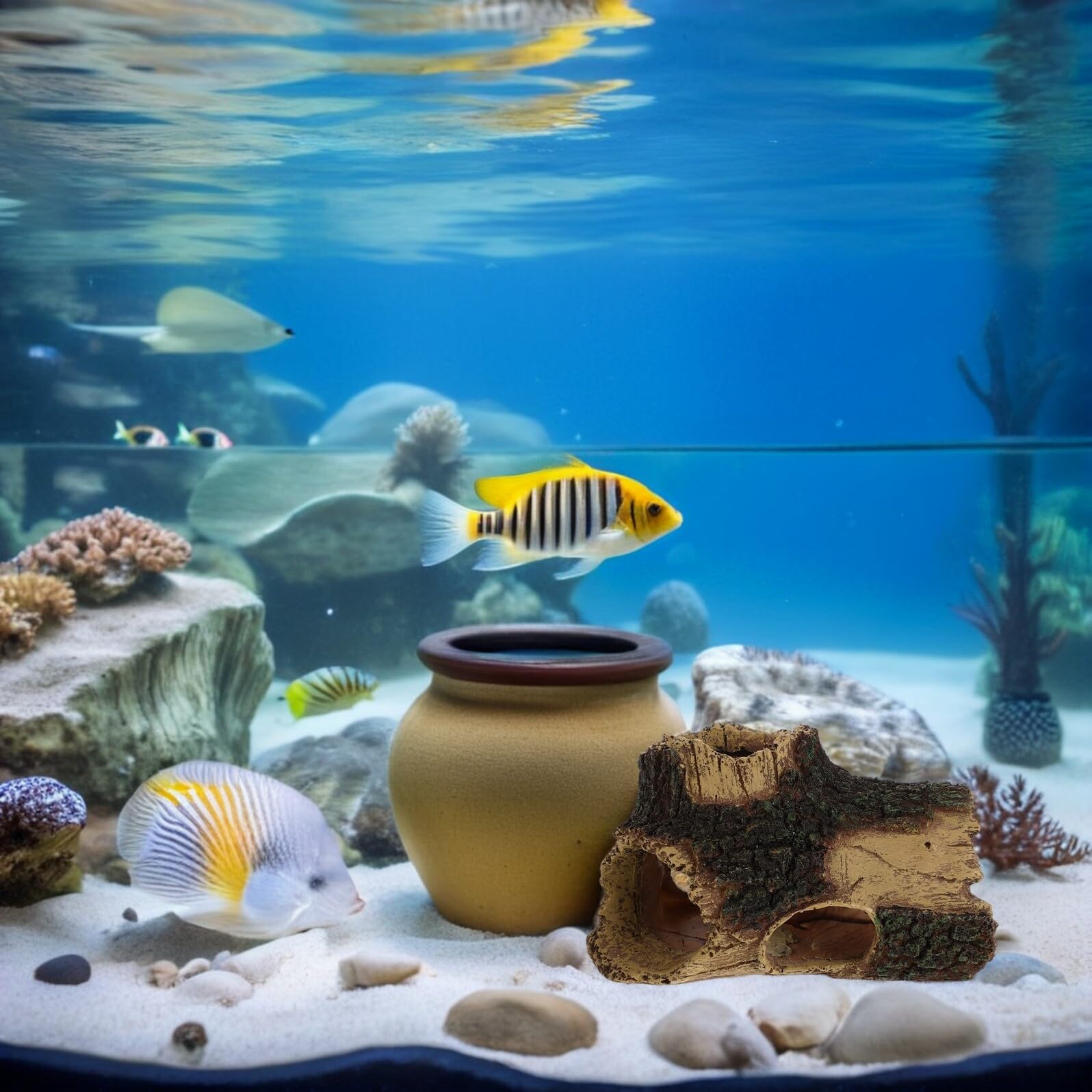 Decorazione dell'acquario Decorazione di Resina d'acquario Resina Hide Cave