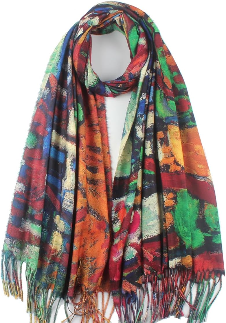 Umjetnost Soft Cashmere Feel Scarf For Women Winter Warm Scarves Large Shawl Wrap Monet Van Gogh Art Print