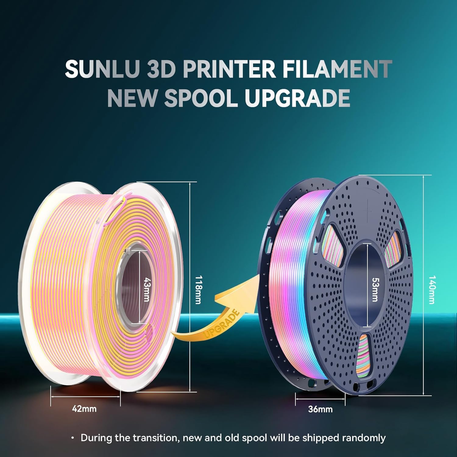 SUNLU Silk Filament Pakiet filamentów PLAPLUS, Dwukolorowy jedwabny filament wielokolorowy, SILK Dwukolorowy*3, SILK Trójkolorowy*5, Łącznie 2 kg