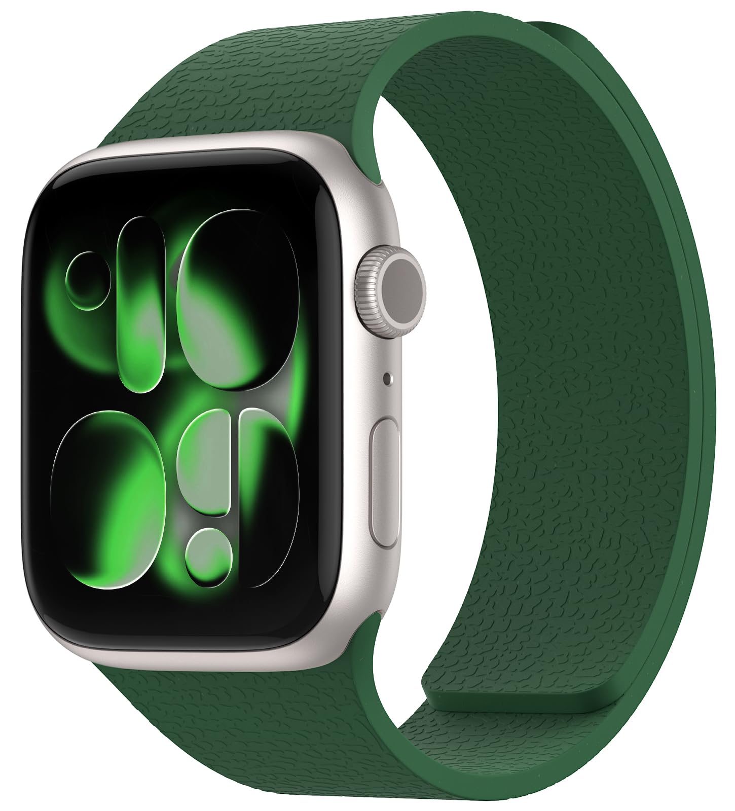 Nereides Compatible with Apple Watch Straps 42mm 41mm 40mm 38mm, Soft Magnetic Silicone Replacement Band for iWatch Series 11 10 9 8 7 6 5 4 SE SE2 SE3 3 2 1 (Black+Orange) — view 25