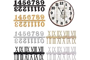 Singular DIY Clock Numbers Kit – 6 Arabic and Roman Numeral Sets...