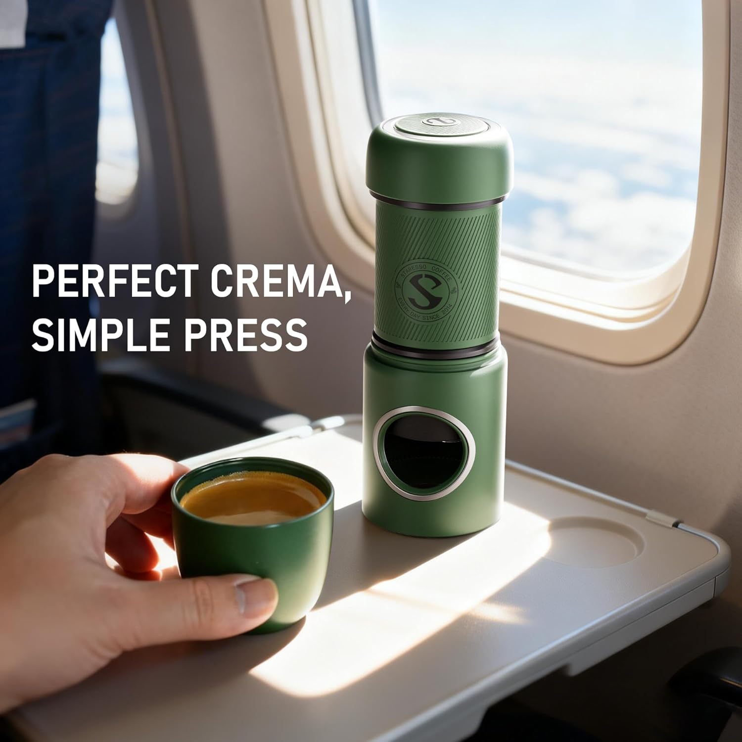 STARESSO TRAVEL NS Portable Espresso Maker, Ultra-Light Manual Coffee Machine, Compatible with Nespresso Original Pods, Perfect for Travel Camping Hiking
