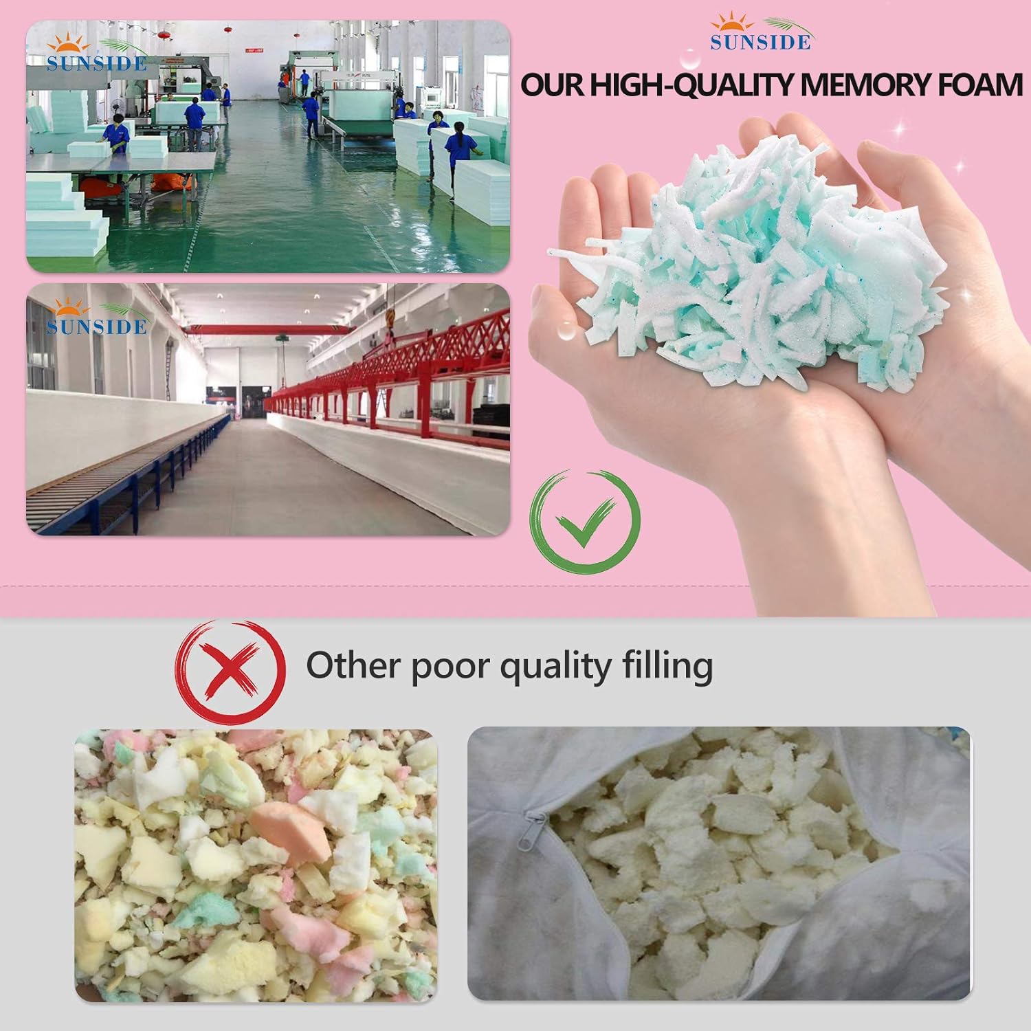 SUNSIDE Reading Pillow for Sitting in Bed, Cute Back Pillows for Adult, Shredded Memory Foam Bed Rest with Arms, Cat Design Bed Pillow, Relaxing, Watching TV, Gaming - Image 9