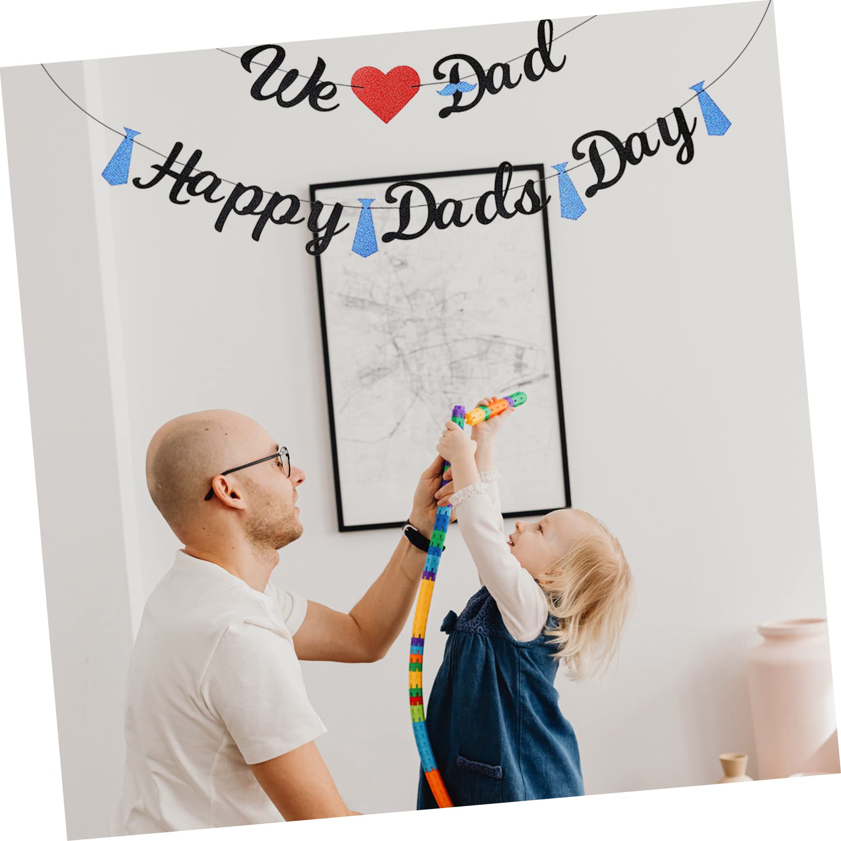 PRETYZOOM 5juegos Banderín De Decoración Día Del Adornos De Cumpleaños Para Papá Fiesta Frases y Efecto Decorativo Para Celebraciones y Fotografía