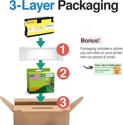 Miniatura 9 de Limeink Cartuchos de tinta compatibles de repuesto para cartuchos de tinta HP 712 712XL para HP para impresoras DesignJet T650 T630 T230 T210 Studio