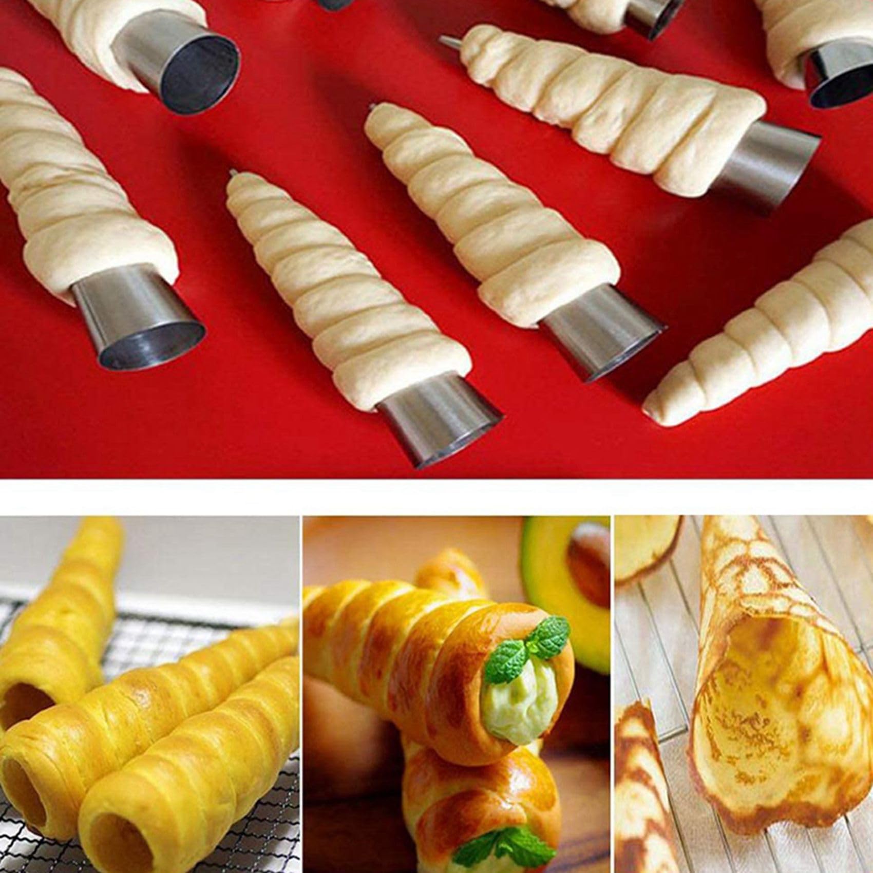 60 stampi per tubi di cannoli (crema)