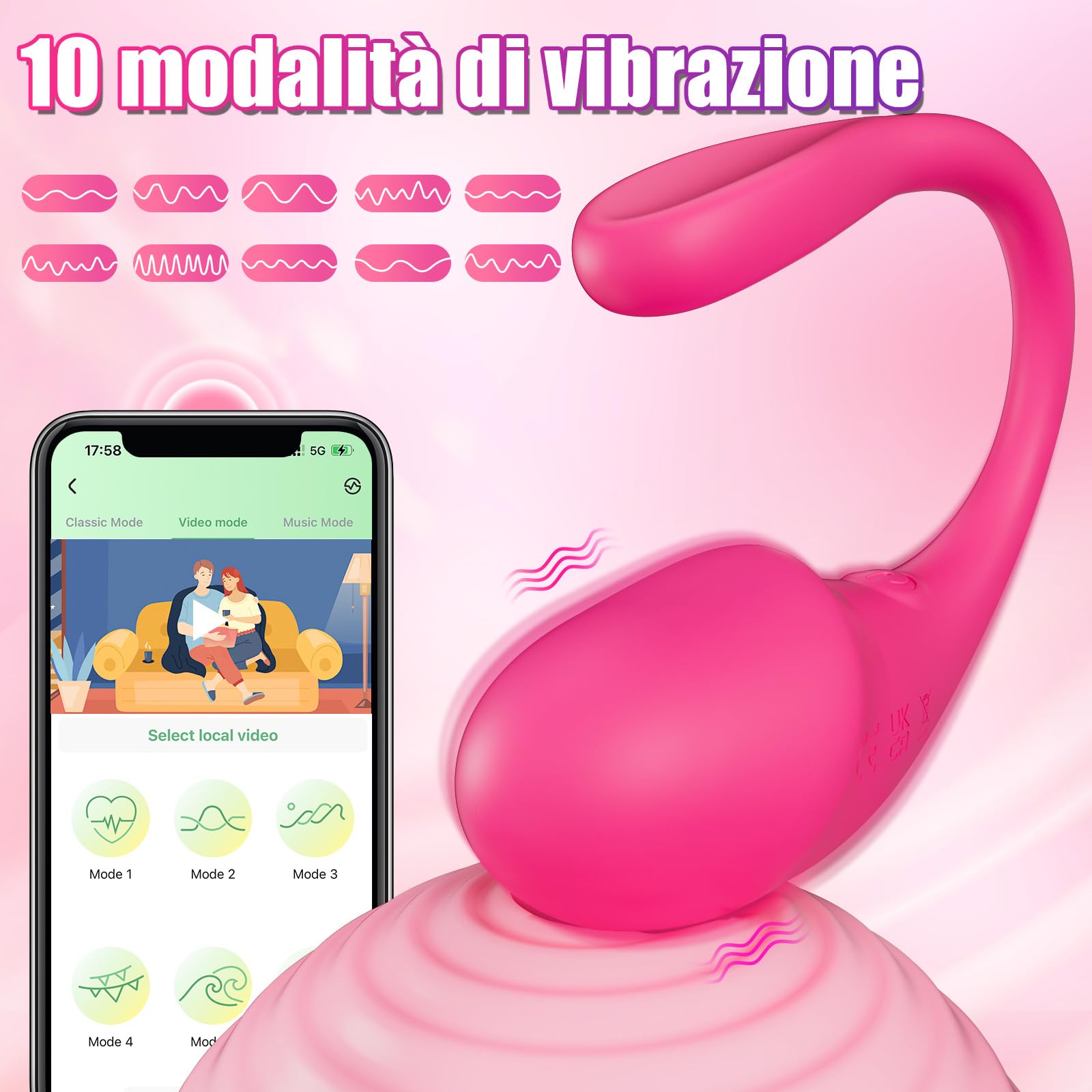 Vibratoreper Donna Vibratore Sex Toys Vagina Massaggiatore Plug Anale Telecomando - Dildo Grandi Sexy Toy Stimolatore Clitoride Femminile per Donna Uomo Coppia Professionale Silicone Vibratori Piccolo