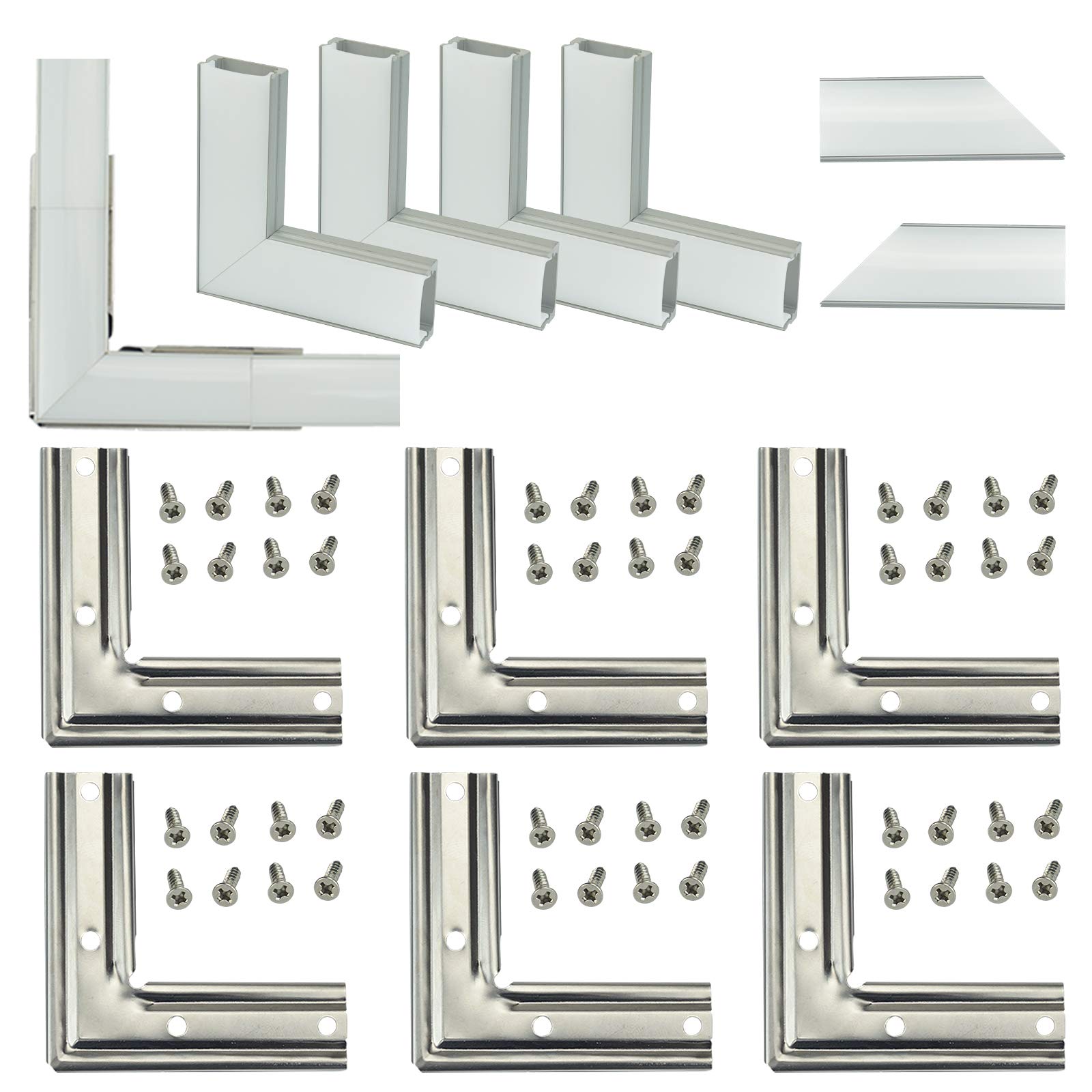 Buy Muzata 6 Pairs LED Channel Corner Connector Kit LShape Adaptor and