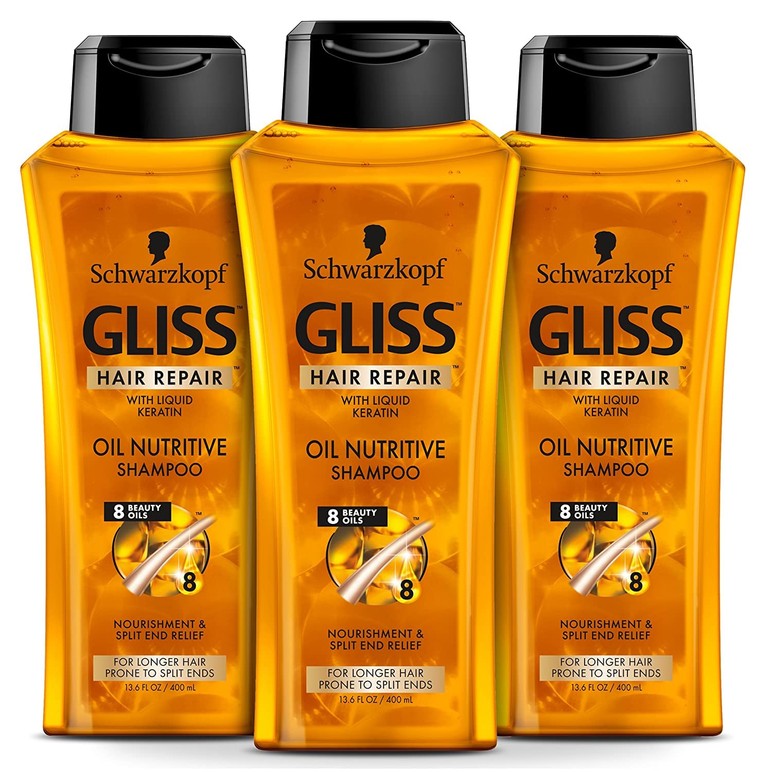 GLISSShampoo Oil Nutritive 13.6 Ounce (400ml) (3 Pack)