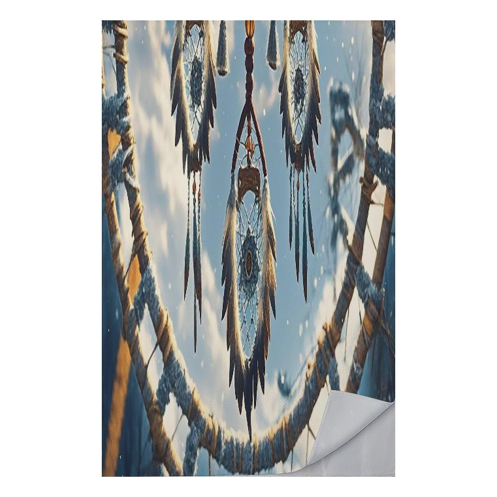 AQRJLPM Native American Dream Catcher Quick Dry Towel Cold Fabric Workout Sweat Towels Highly Absorbing Odor-Free Travel Towel for Hot Yoga Tennis Running Exercise Working Out Camping