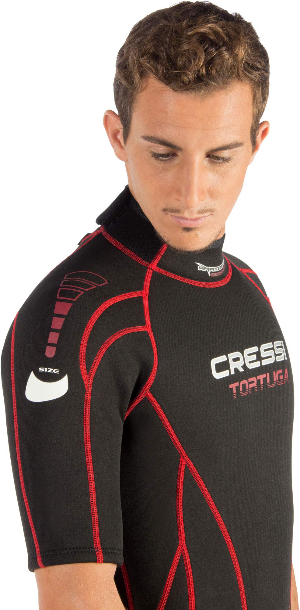 Cressi Tortuga Man Wetsuit 2.5mm - Muta Shorty in Neoprene High Stretch con Cerniera Posteriore per Uomo