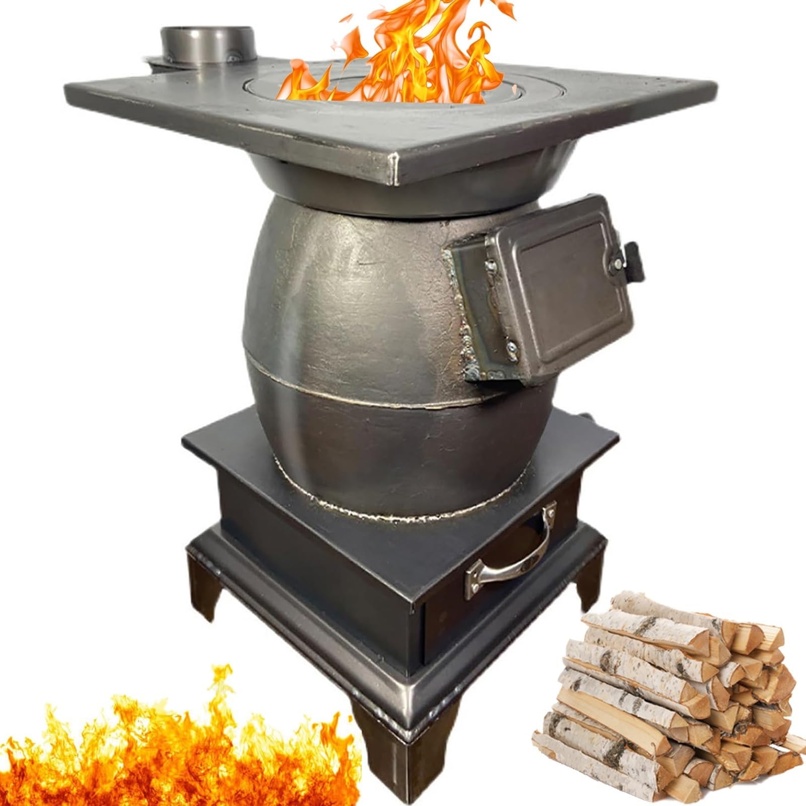 Sucrfxj Multi Fuel Cast Iron Wood Burning Stove Multifunctional