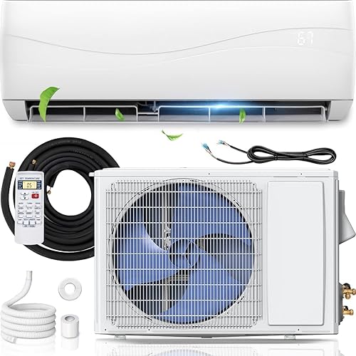 SIMOE Mini Split AC, 9000BTU 208-230V Aire acondicionado y sistema de calefacción con inversor de eficiencia energética AC montado en la pared con