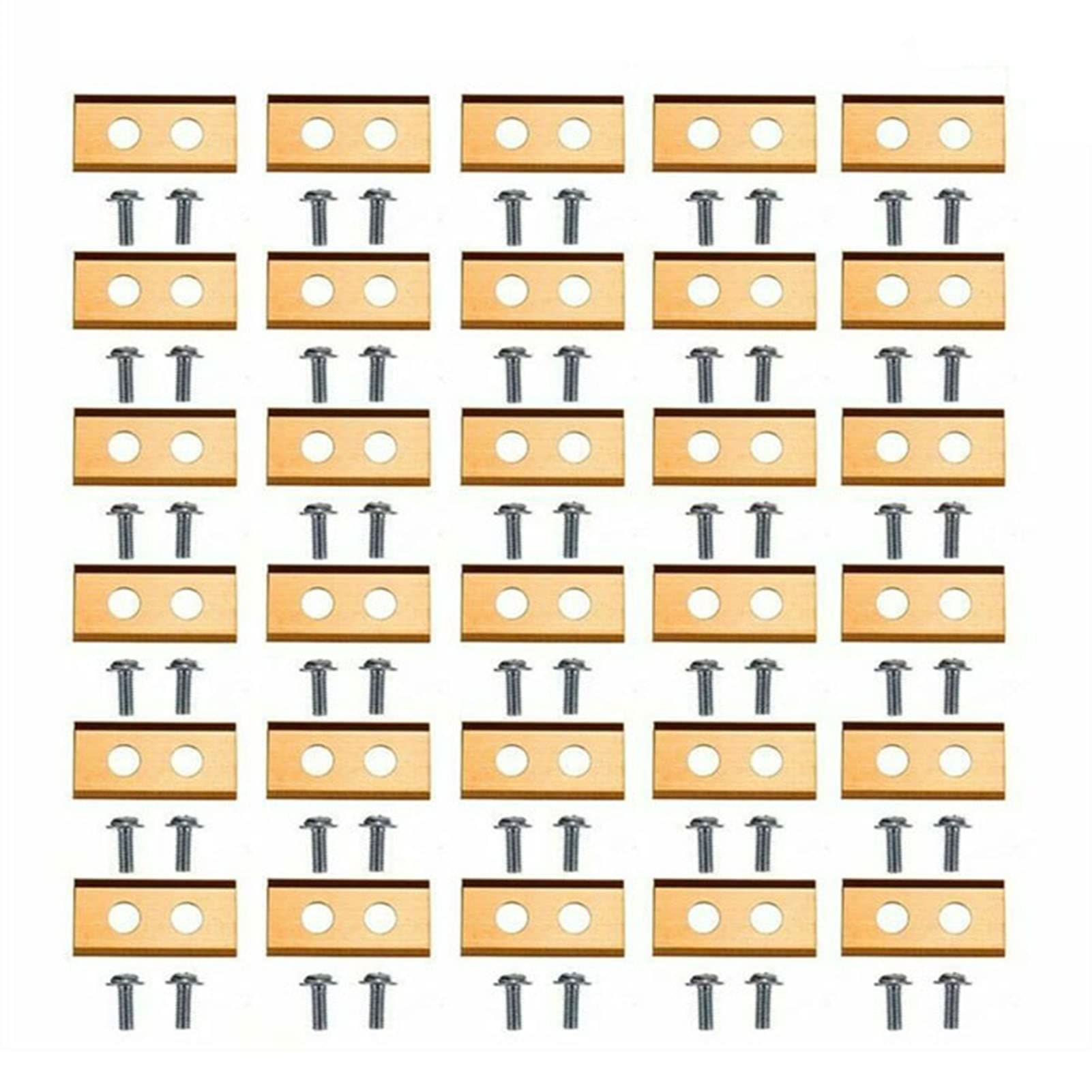 Qunan 30Pcs Titanium Coated Mower B s + 60Pcs Screws Repla ent for Worx R t Lawn Mower