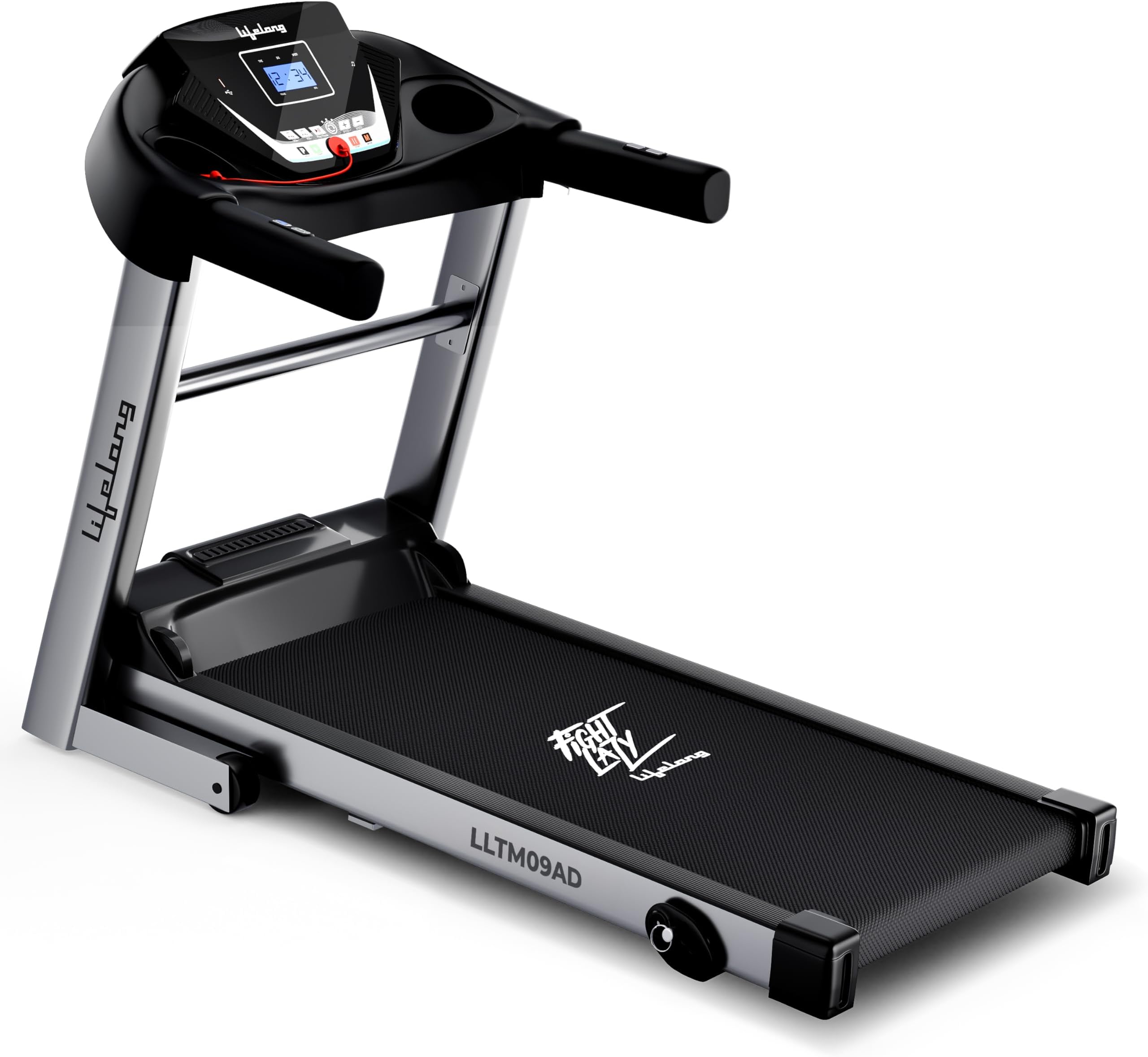 Lifelong FitPro LLTM09AD (4HP Peak) Motorized Treadmill for Home Use | 0.8โ12 km/h Speed, 3-Level Incline, 12 Preset Programs | Foldable Soft-Drop, Whisper-Quiet DC Motor, Bluetooth & Speakers
