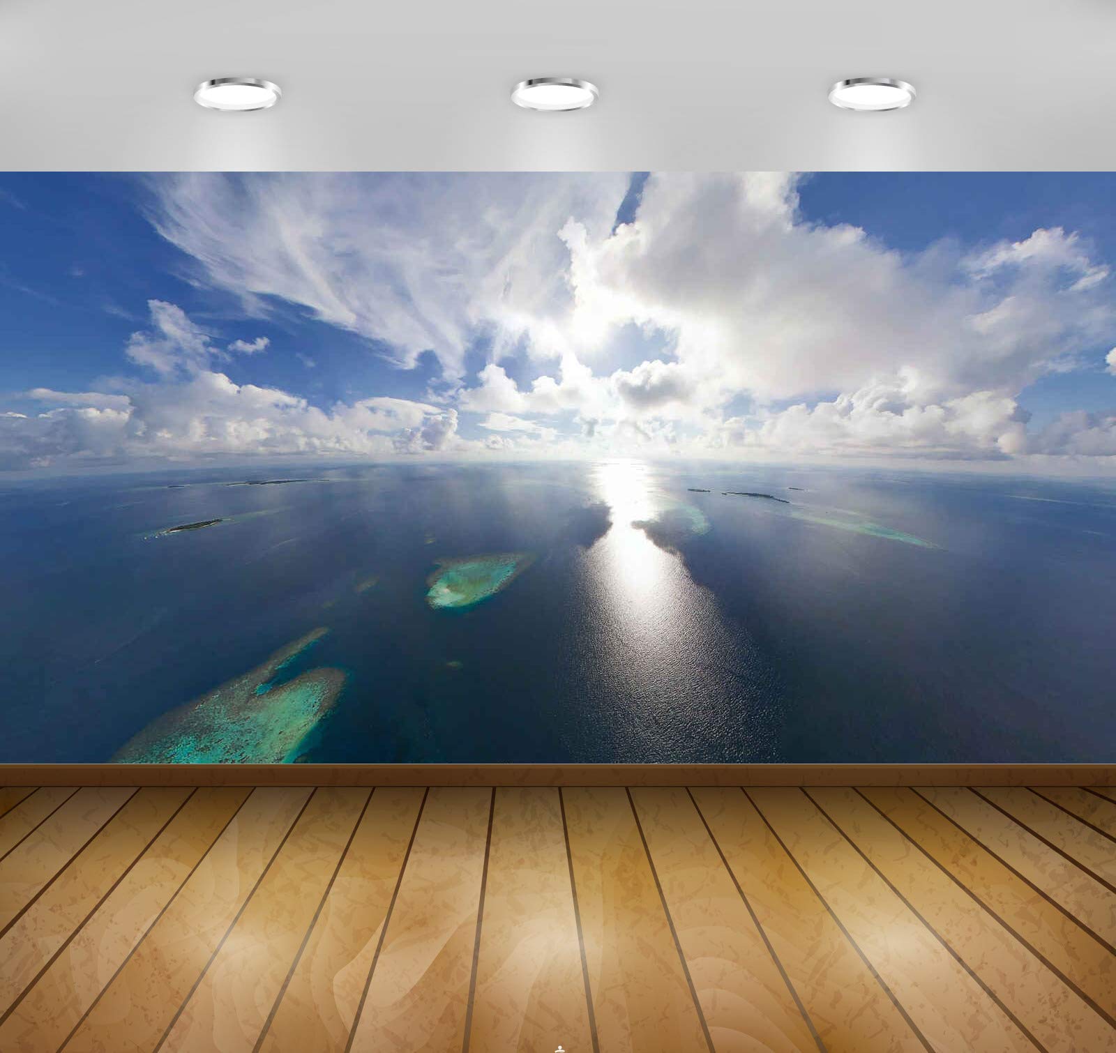 Avikalp Exclusive Awi7117 Ocean Under Sunny Sky Nature Full HD Wallpapers (182cm x 152cm)