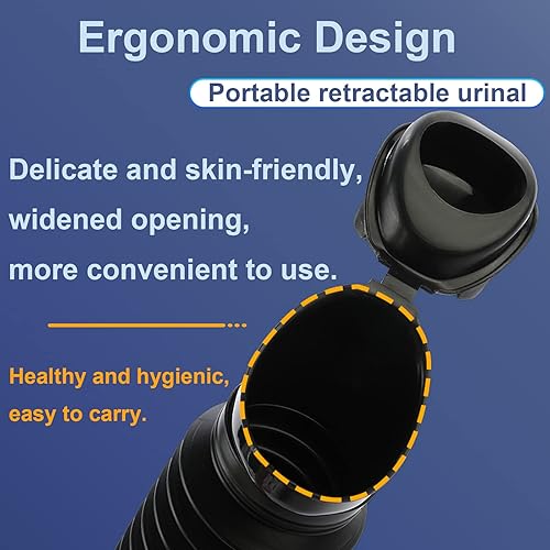 Miniatura 4 de Urinario de emergencia escalable, paquete de 2 inodoros portátiles de 25.4 fl oz para automóvil, portátil, mini campamento al aire libre, viajes,