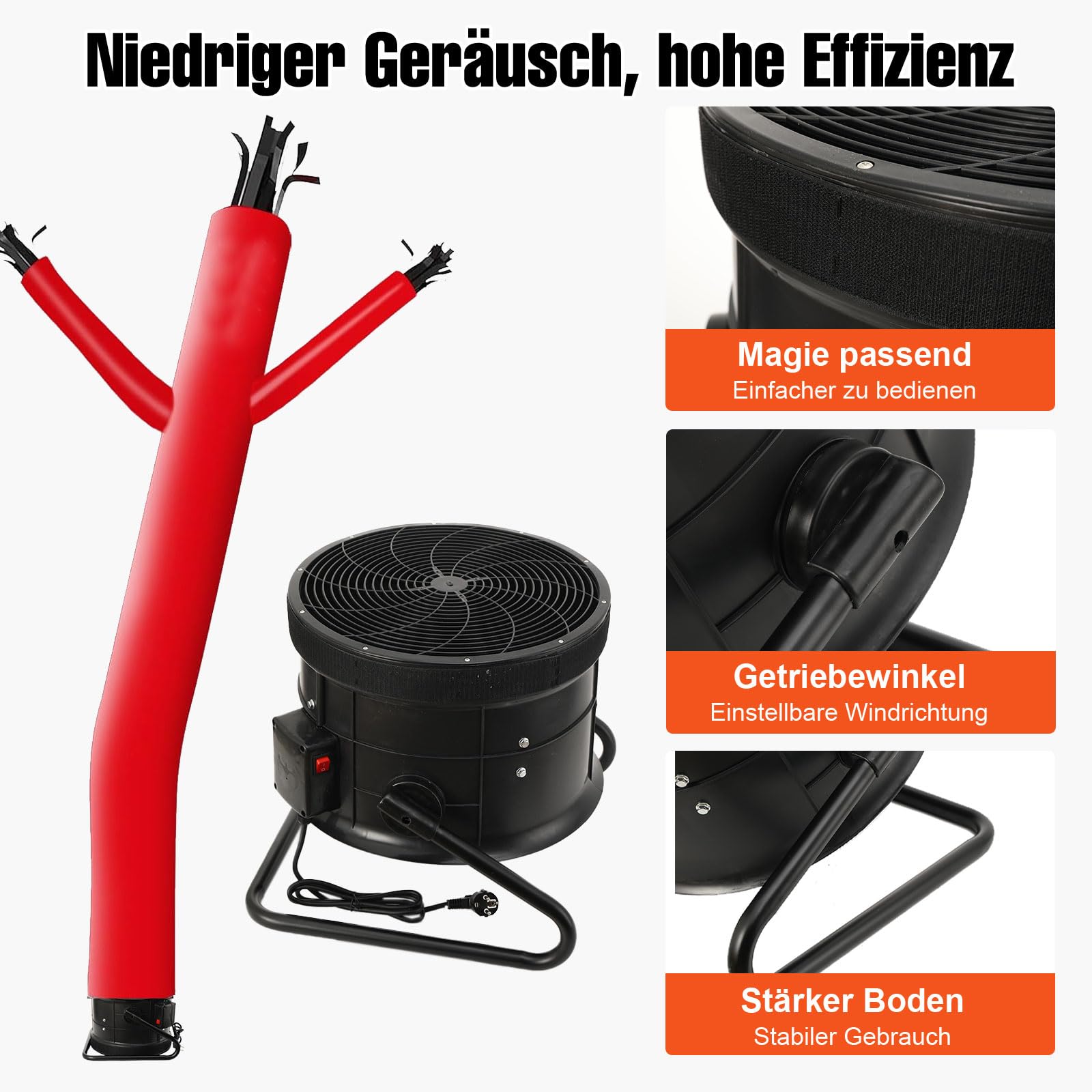 Professionelles Luftgebläse für Puppentänzer 7m Sky Puppet Tänzerin Blower Gebrauchs Blower mit 950W 2800RPM Hochleistungs Gebläse für Aufblasbare Tänzer oder Aufblasbare Puppen