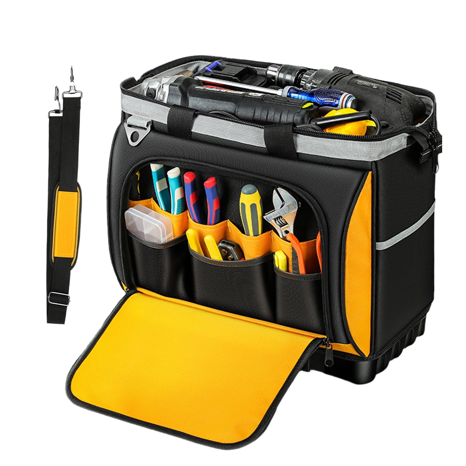 Bolsa Organizador De Herramientas | Organizador Para Herramientas Electricista Tela Oxford - Transporte De Herramientas | Adecuado Para Instrumentos de Medición, Llaves, Destornilladores Y Alicates