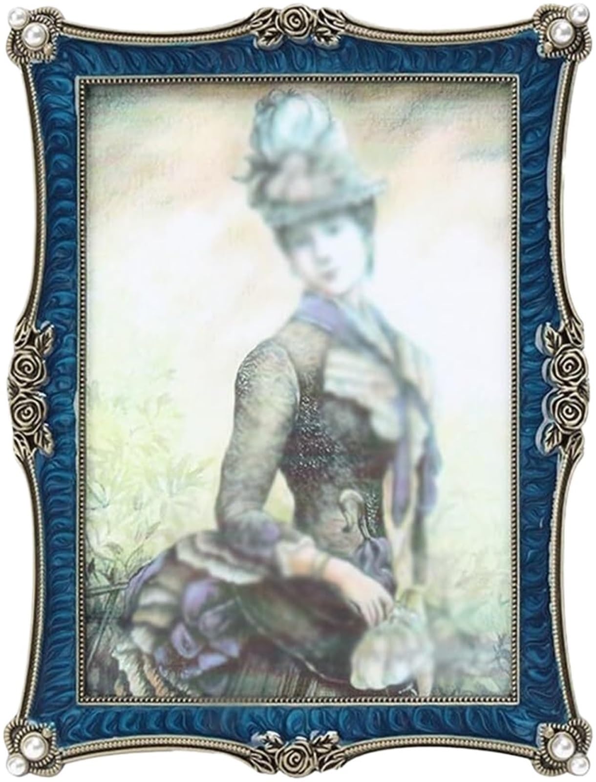 Metalowa ramka na zdjęcia w stylu vintage lekka dekoracja domu upiększa blat (kod)