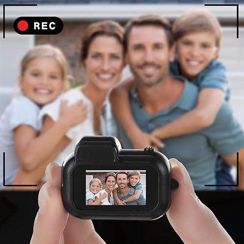Miniatura 4 de Mini cámara con llavero de 1080p, pequeña cámara retro nostalgia de 100 minutos, duración de la batería, microvideo portátil para fotos, video,