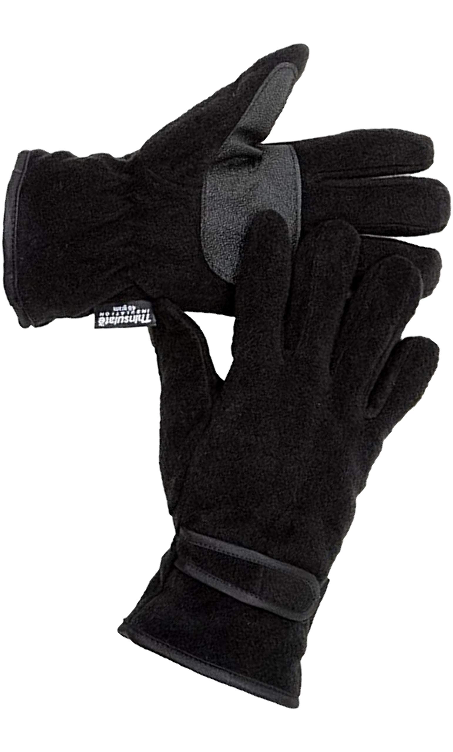 Broner Men’s Fleece Gloves With Thinsulate Insulation – Imitation Suede Palm Patch, Available In XXL - View #8