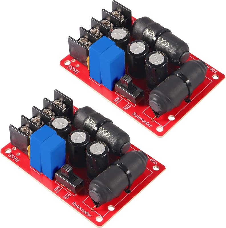 2pcs 200W Pure Bass Subwoofer Crossover Second-Order Crossover Frequency Distributor Divider 2 Way Speaker Audio Crossover Filter