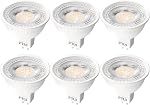 MR16 LED Bulb,12v 50W Equivalent Halogen Replacement Bulbs 3000K Warm White GU5.3 Bipin 5W 40-Degree Non Dimmable for Landscape and Track Lighting,6-Pack