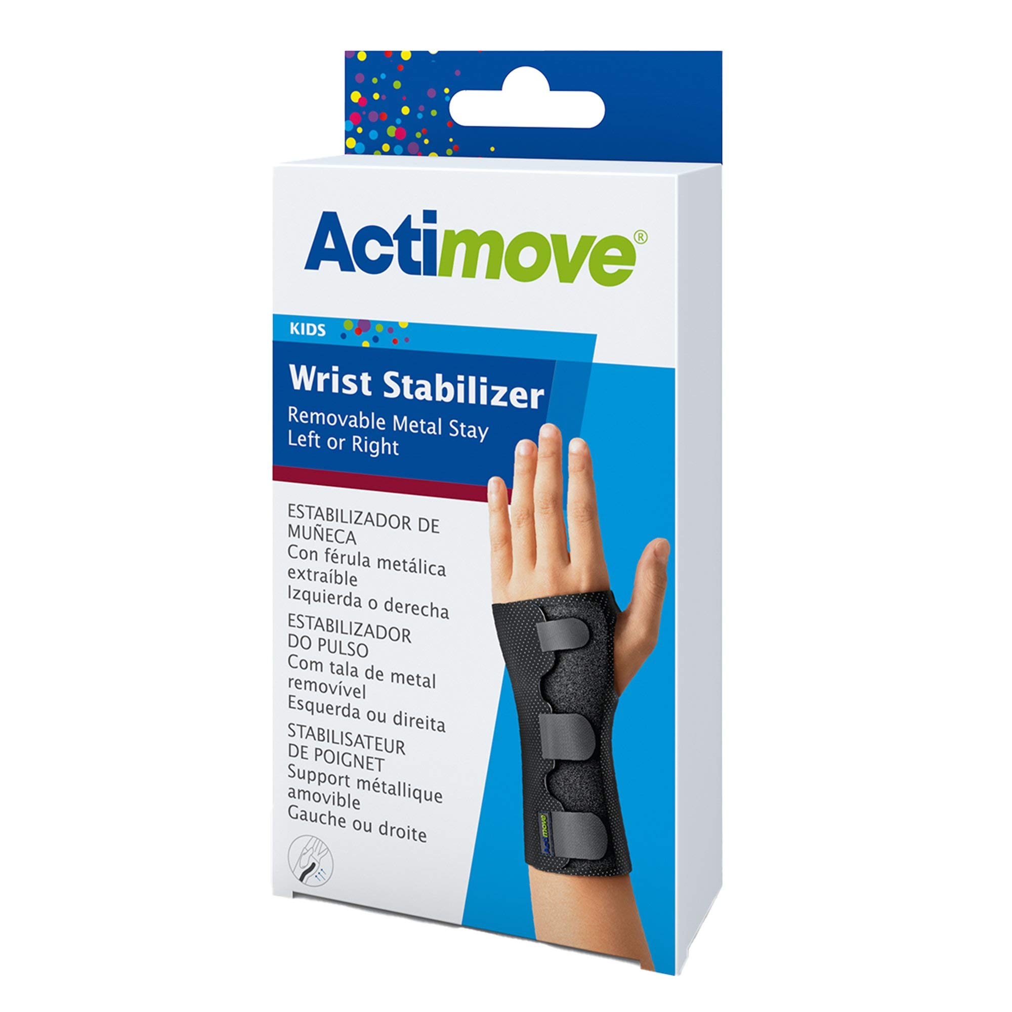 Actimove Kids Wrist Stabiliser, with Removable Metal Stay Allowing Left or Right Wrist Application, Black - Image 2