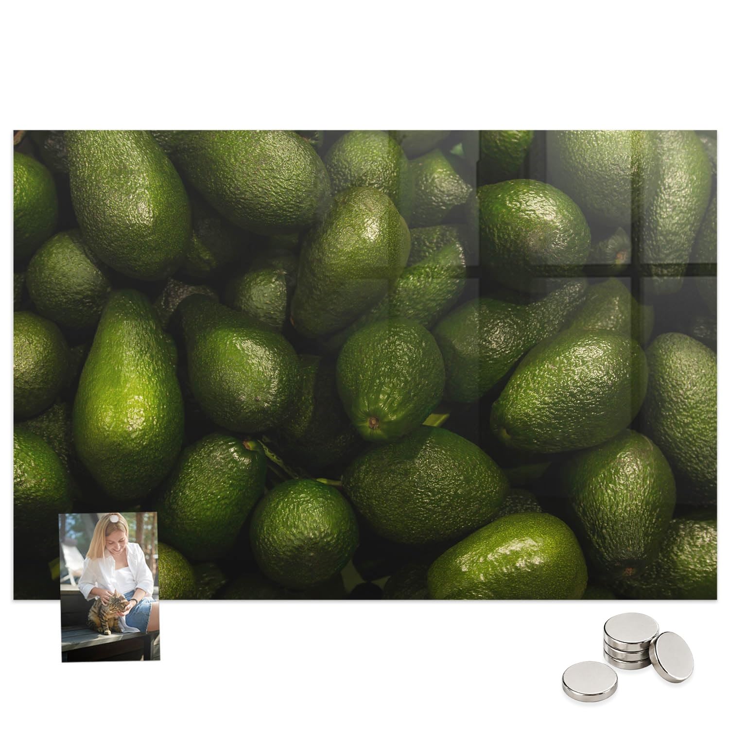 Menú y Pizarra Magnética para Restaurantes y Cafeterías 90x60 Palta | Tablero Imantado | Cristal Templado | Mural de Pared | Placa de Acero | Cartelera Informativa | Organizador de Tareas